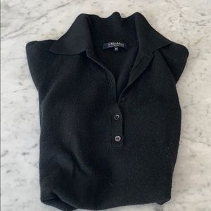 Cap-sleeved sweater, black ‘S MaxMara, size medium